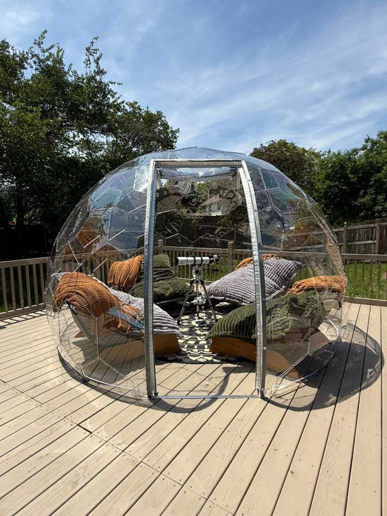 After — Backyard Deck & Garden Dome