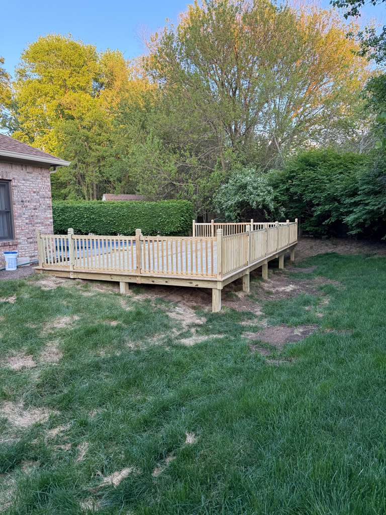 Before — Backyard Deck & Garden Dome